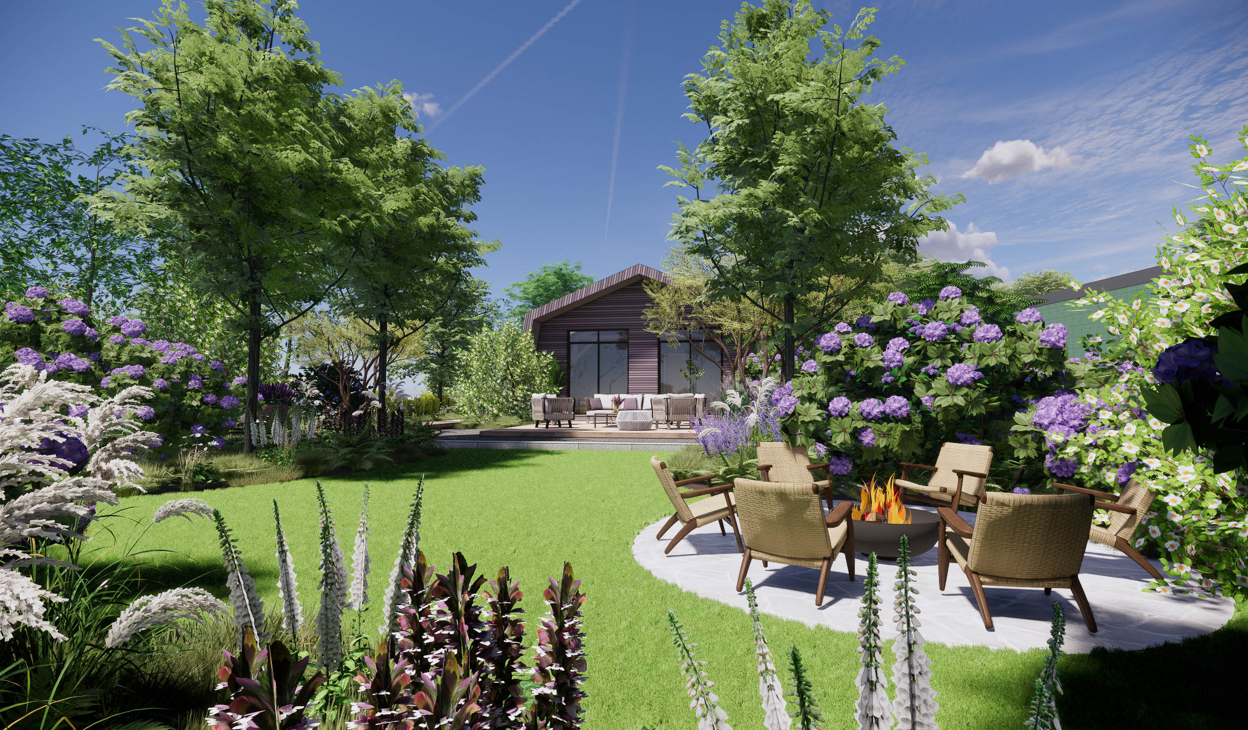 lange tuin ontwerp