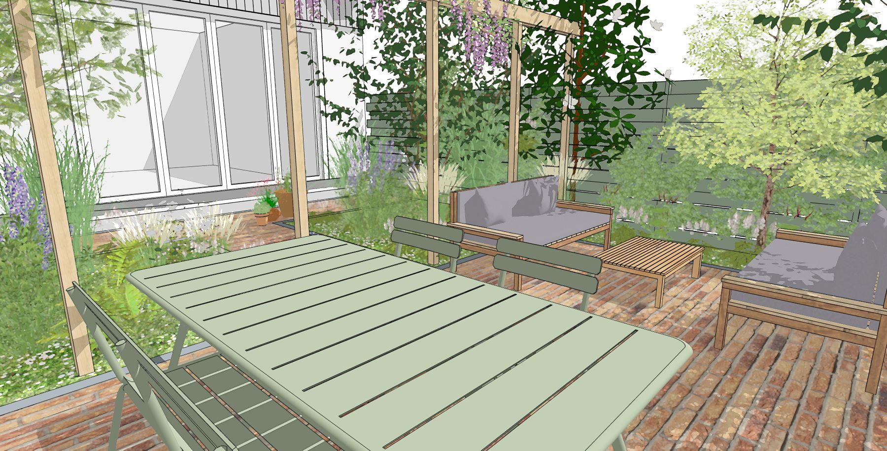 sketchup tuin ontwerpen